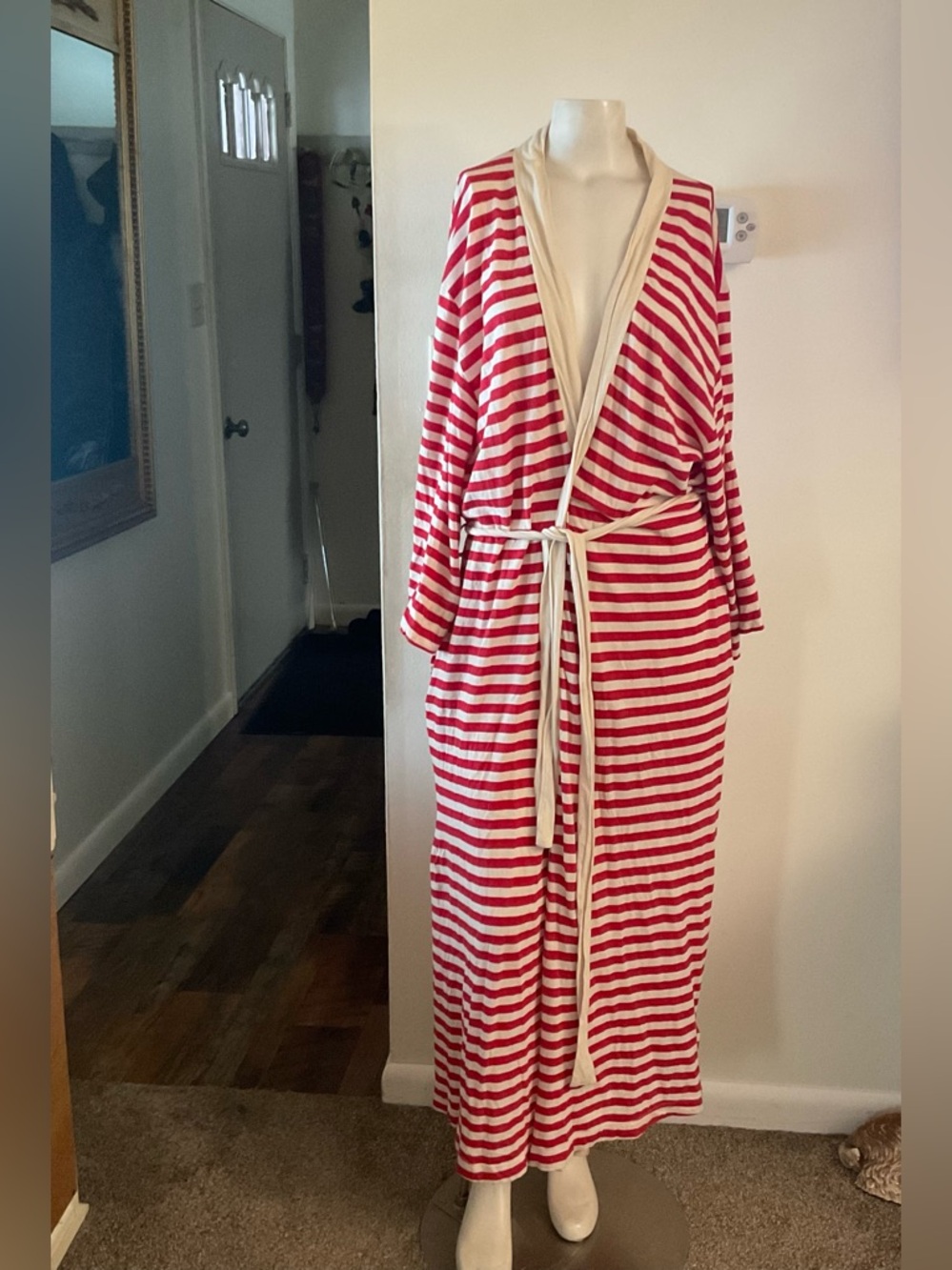 The Great Sleep Robe Red Striped 2/3